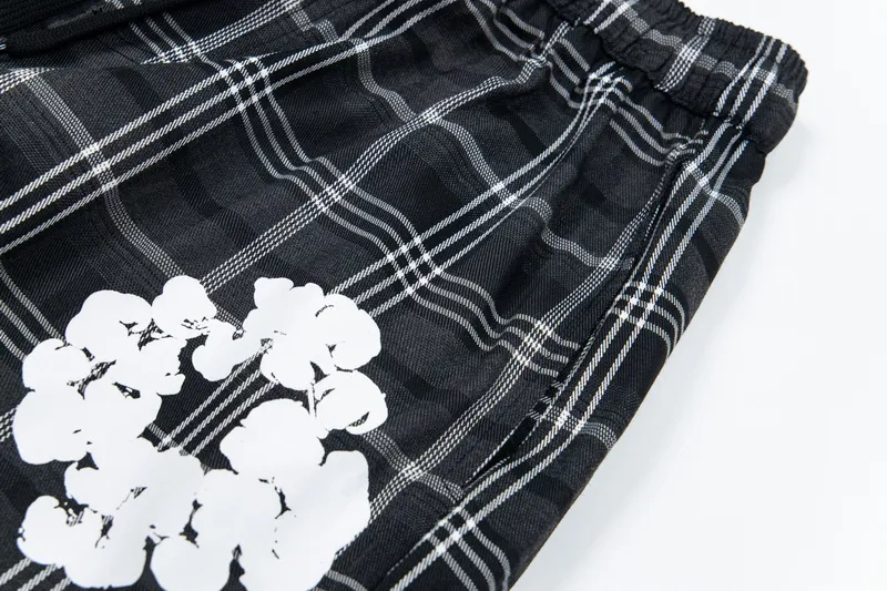 200💰D301# DENIM TEARS READYMADE foam kapok plaid casual pants 18 gray, red S-XL